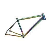 Electroplated Colorful Titanium Gravel Road Bike Frame Flat Mount Disc Brake