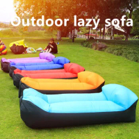 new Single folding lazy sofa outdoor portable travel air sofa bed field camping sleeping bag inflatable bed