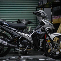 Mẫu Tem Rời Lửa Exciter 135 2010 - Màu Xám Bạc Đen - Chất Liệu Decal 3 Lớp