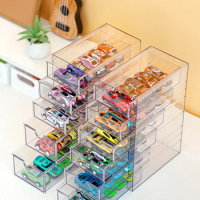 Clear Acrylic Toy Cars Display Case Fit for Monster Jam Trucks,Display Storage Box Toy Trucks Storage Mini Figures Organizer