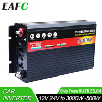 500W/1000W/2000W/3000W Car Inverter Power Inverter DC To AC 12V 24V To 220V Car Voltage Converter Tr