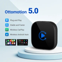 Ottomotion 5.0 Wireless Apple CarPlay Android Auto Adapter Car Play Dongle for Audi Honda Hyundai OEM Wired CP AA Car