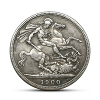 高浮雕英國馬劍騎士 維多利亞女皇披風騎士復古硬幣工藝品收藏