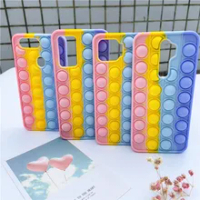 Pop Push It Bubble Fidget Toys Case untuk OPPO A15 A15S A54 A53 A93 A12 A31 A9 2020 A5 2020 A5S A3S A59 A57 Reno 4F F5 F7 F9 F11
