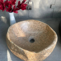 Chậu lavabo rửa mặt đá Tây bắt - D04