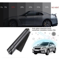 1Roll 50x3m Black Car Window Tint Film Glass Sticker VLT 1%-50% Sun Shade Window Tinting Solar UV Protection foils Sticker Films