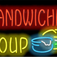 Sandwiches Soup neon sign Handcrafted Light Bar Beer Pub Club signs Shop Business Signboard diet food diner break 17"x14"