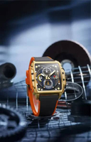 Jam Tangan Pria T5 7812W Chronograph Stopwatch Original Tali Rubber Kaca Safir Tahan Air 3 Meter Inc