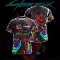 Cyberpunk 2077 - Kemeja-T 3d Uniseks Logo Samurai -Nama Tersuai percuma NO.445