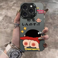 เคส iPhone, เคส Shin-Chan, วัสดุซิลิโคน, กันกระแทก, เคสป้องกัน, สไตล์วินเทจ, เข้ากันได้กับ iPhone 16