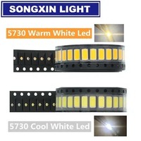 500pcs 5630/5730-CW/WW 0.5W-150Ma 50-55lm 6500K White/Warm White Light SMD 5730 5630 LED 5730 diodes (3.2~3.4V)