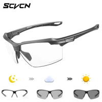 SCVCN NEW Photochromic Sunglasses Cycling Glasses Bike Mountain Bicycle Hiking Golf UV400 Sports Glasses for Men Women Baseball