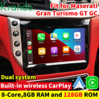 Krando 128GB Android 12 9" Car GPS Navigation Carplay GPS Navigation Car Radio WIFI AC panel Multimedia Radio Player Carplay