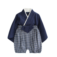 【Baby 童衣】任選 寶寶造型服套裝 二件式日本和服套裝 12002(藏藍)