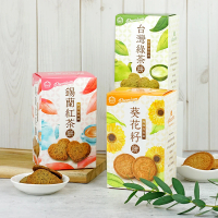 【義美 門市限定】Premium 台灣綠茶餅+錫蘭紅茶餅+葵花籽絣(3入組)