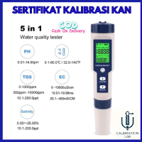 SERTIFIKAT KALIBRASI KAN 5 In 1 PH meter TDS Temperatur Meter EZ 9909 Waterproof Sertifikat KAN deng