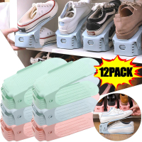 112PCS Adjustable Shoe Stacker Shoe Slots Organizer Shoe Slots Space Saver Double Deck Shoe Rack Holder for Closet Organization
