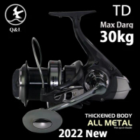 Q&amp;L TD 10000 13+1BB CNC Fishing Reel Fishing Reel 30kg Max Drag 4.9:1 Sea All Metal Spinning Fishing Reel Trolling Reel