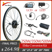 Electric Bike Conversion Kit 36V 250W/350W/500W Front Rear LCD or LED Display Ebike Conversion Kit Accessories for Mountain Bike
