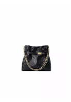 FION Note Chain Leather Large Hobo Bag