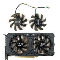 NEW 2PCS/1set Cooling Fan 75mm 4PIN T128015DU RTX 2060 SUPER GPU FAN For HASEE XIAOYINGBA RTX 2060 SUPER OC Video Card Fan