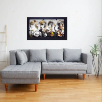 pigura frame 3D model THE BEATLES LUKIS hiasan dinding pajangan meja
