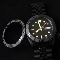 High quality Black/green ceramic bezel fits for SEIKO MOD SKX007 /009 /011 Watches MOD Engrave 38MM