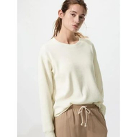 Uniqlo Waffle T-Shirt Long Sleeve White M