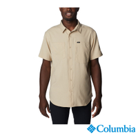 Columbia 哥倫比亞 男款-超防曬UPF50快排短袖襯衫-卡其 UAE15170KI / S23