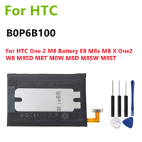 B0P6B100 BOP6B100 Battery For HTC One 2 M8 Battery E8 M8x M8 X One2 W8 M8SD M8T M8W M8D M8SW M8ST Battery 2600mAh + Free Tools