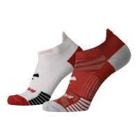BROOKS 襪子 魔鬼輕量型踝襪-2雙組合包_白/黏土紅 黏土紅/淺灰(280496172)