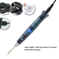 8W USB Soldering Iron Portable Electric Heating Tool For SMD Work Rework With Indicator Light Welder Pen Repair Tool