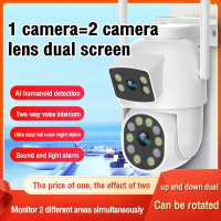 live cctv 360 Dual lens camera wifi outdoor indoor cctv camera security home camera wireless