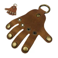 Fun Keychains Leather Hand Shaped Prank Key Chain Funny Accessories For Backpack Christmas Halloween Gifts For Men And Women