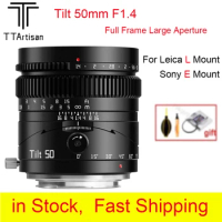 TTartisan Tilt 50mm F1.4 Lens Full Frame MF Tilt Lens for Leica Sigma Panasonic L Mount Sony E Mount Cameras A7 IV A7SIII