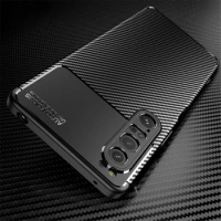 For Sony Xperia 1 IV Case Carbon Fiber Protect Coque For Xperia 1IV Xperia1IV 6.50" Camera Shockproof Bumper Phone Cover Funda
