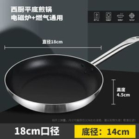百畅 - 平底鍋不粘鍋牛排煎鍋商用酒店大號烙餅鍋煎蛋餃鍋燃氣電磁爐專用