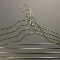 Box of 100 13 Gauge 20" Wire Golf Knit Hangers Gold