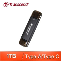 Transcend 創見 ESD310C 1TB USB Type-A/Type-C雙介面 外接SSD行動固態硬碟