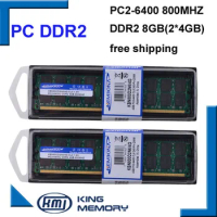 KEMBONA Wholesale 2PCS/Lot DESKTOP DDR2 8GB KIT(2X4gb)800MHz pc2-6400 Dual-channel DDR2 8G Desktop memory for A-M-D Compatible