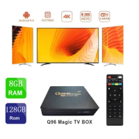 Q96 Magic Android Tv box 9.0 Hisilicon HI3798M WIFI 2.4G 5G 4K HDR10 Multimedia player H.265 Home Theater IPTV 8GB 128GB TV Box