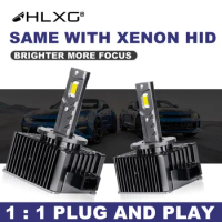 HLXG LED D4S D2R D5S D8S D1S D1R D2S D3S Car LED Headlight Auto Bulb White 90W 20000LM LED Lamp Conversion Kit Replace HID Xenon