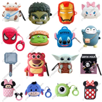 3D Cartoon Case for Apple AirPods 1 2 3 Case for AirPods Pro Case Cute Yoda Mickey Stitch Earphone Protective Case Accessories