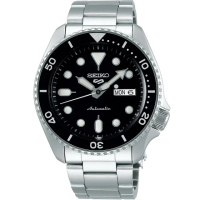 【SEIKO 精工】SEIKO 精工 5 Sports 系列 黑水鬼型機械錶 指針錶 手錶 禮物 畢業(4R36-07G0Q/SRPD55K1)
