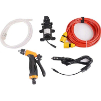 Paket pompa cuci mobil DC 12V otomatis portable car washer