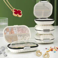 Seven day Travel Mini Portable Medicine Box High Beauty Multi Grids Sealed Storage Box for Split Jewelry Pill