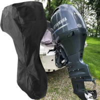 600D Boat Boat Motor Cover Waterproof UV-Proof Full Outboard Motor Cover Fade Crack Resistant Heavy-Duty Engine Protector Canvas