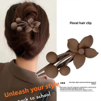 Bauhinia Hair Claw - Floral Updo Maker Clip, Elegant Alligator & Snap Clips Set, Back of Head Hair A