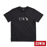 EDWIN 電路LOGO印花短袖T恤-男款 黑色 #503生日慶