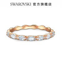 SWAROVSKI 施華洛世奇 Vittore 戒指 欖尖形切割, 白色, 鍍玫瑰金色調